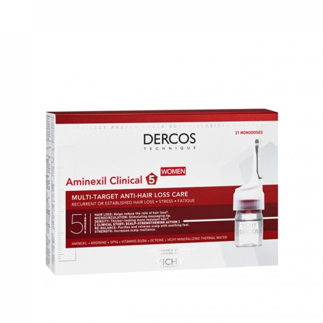 Vichy Dercos Aminexil Clinical 5 Anti-Hair Loss Ampoules Women